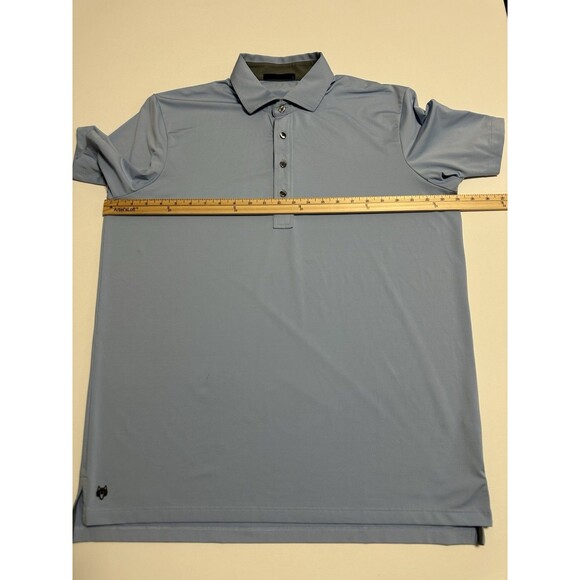 Greyson Polo Shirt Mens Large Blue Golf Performance Stretch Wicking Preppy - Picture 9 of 14